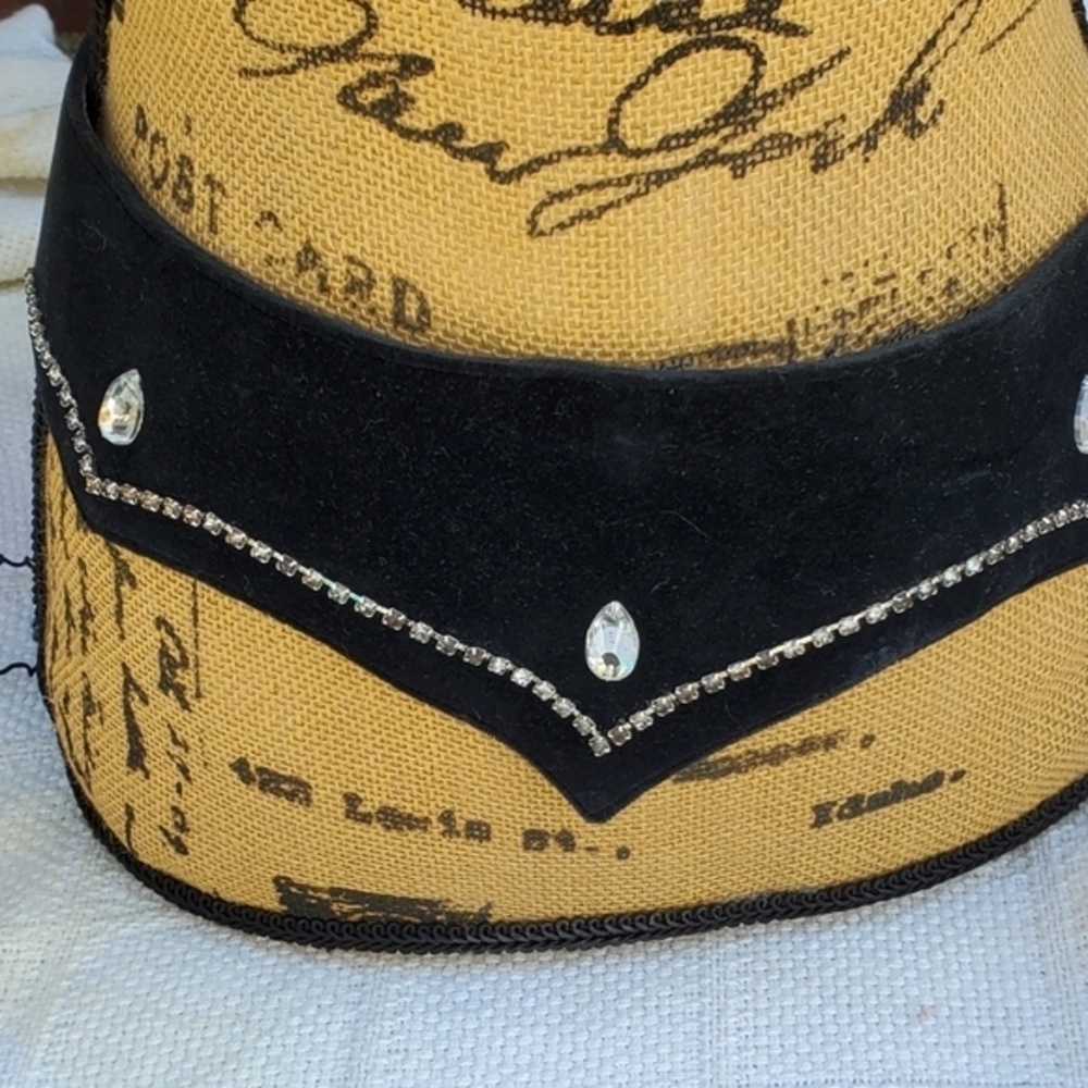 Vintage BlackVelvet Wide 80s bling belt‎ L - Picture 3 of 15